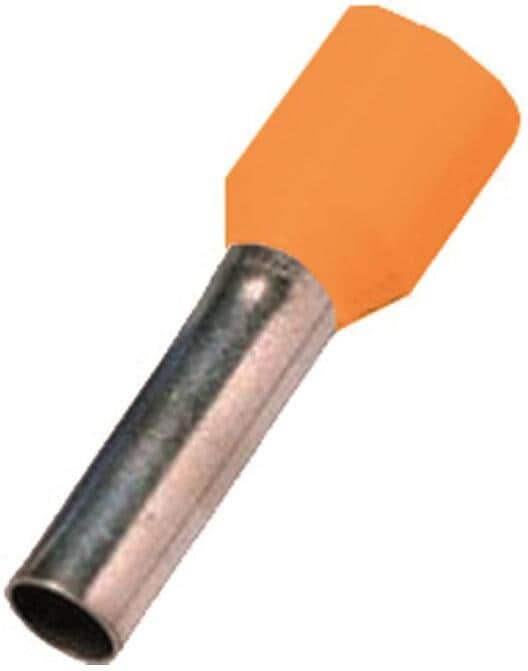 Intercable ICIAE058OR isolierte Aderendhülse, 0,5mm²x8mm, orange, 100 Stück (181512)