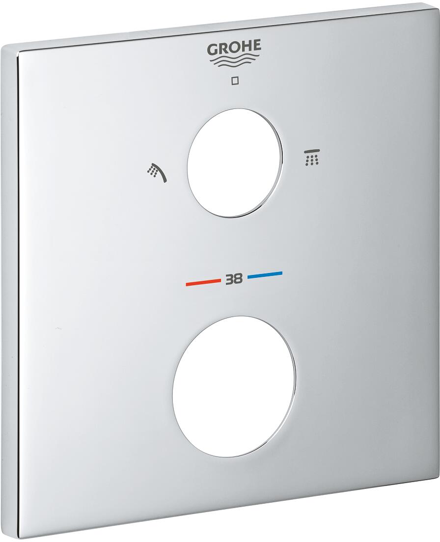GROHE Rosette, für Thermostat-Fertigmontagesets 49102, eckig, chrom (49102000)