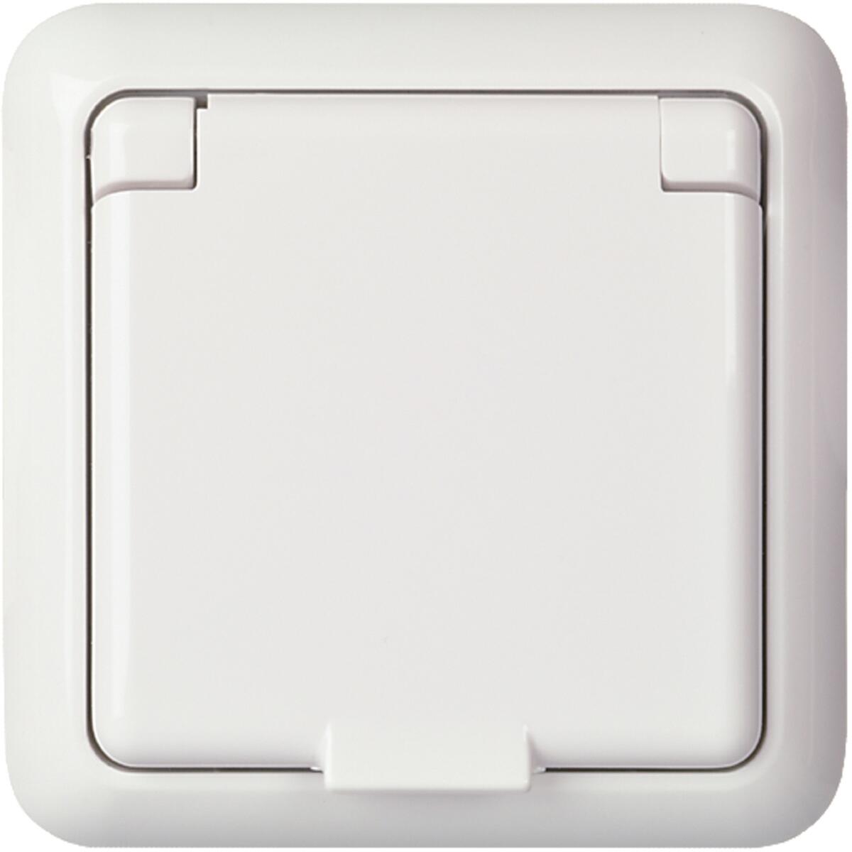 Elso 225044 Steckdose 16A komplett Steckklemme, Fashion IP44, reinweiß