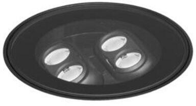 Brumberg LANKO-R LED-Bodeneinbauleuchte, V4A, IP67, 8W, 920lm, 3000K, 30°, schaltbar, Ø 135mm, schwarz (14686083)