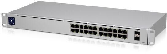Ubiquiti Unifi Switch Netzwerkswitch 24 Port, 2x 1G SFP, silber (USW-24)