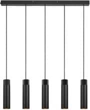 Nordlux Tilo 5-Spot Pendelleuchte, GU10, IP20, 5x15W, dimmbar, Metall, schwarz (2010483003)