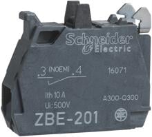 Schneider Electric ZBE1016P Hilfsschalter, Kontaktblock, Harmony XB4 und XB5, 22mm, 30mm, Schraubklemme, vergoldet, 1S, staubdicht