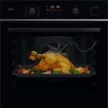AEG TR6PB501SB A++ Einbaubackofen, 60 cm breit, 72L, SteamCrisp, WLAN-fähig, Pyrolyse, schwarz