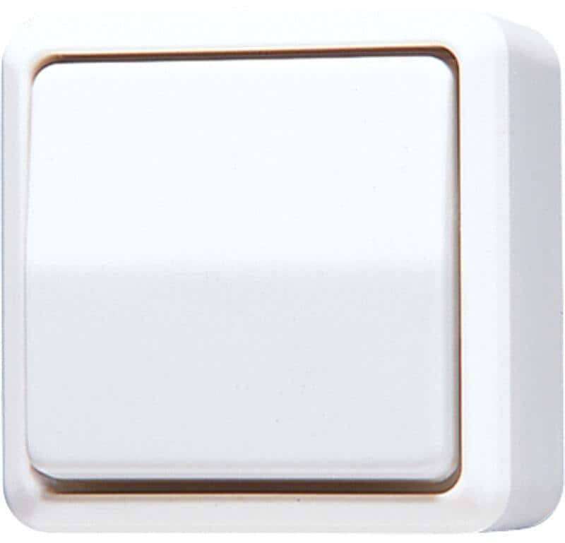 Kreuz-Wippschalter 10 AX 250 V ~, cremeweiß, Serie AP 600, Jung 607A