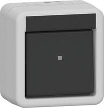 Gira 310630 Wippschalter, 10 AX, 250 V~, Aus-Wechselschalter, IP44, grau