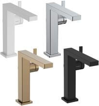hansgrohe Tecturis E Einhebel-Waschtischarmatur 150 Fine CoolStart wassersparend+ mit Push-Open Ablaufgarnitur, Messing, 4 l/min