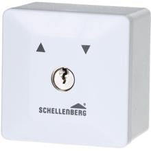 Schellenberg Schlüsselschalter Aufputz zur Steuerung von elektrischen Garagen-, Außen- und Drehtorantrieben, weiß (25101)