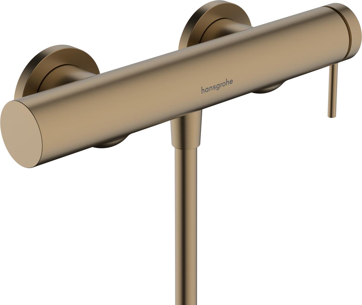 hansgrohe Tecturis S Einhebel-Duscharmatur Aufputz, Messing, 24 l/min, mit Rückflussverhinderer, Brushed Bronze, (73622140)