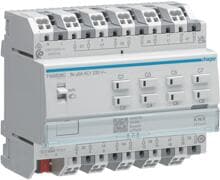 Hager TYAS628C Rollladen-/Jalousieaktor 8fach KNX Secure, 6A, 230V