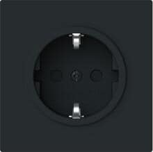 Busch-Jaeger 20 EUCRB-45M SCHUKO Steckdosen-Einsatz Safety+, art linear, schwarz matt (2CKA002013A5500)
