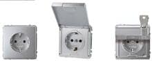 Merten SCHUKO Steckdose Aquadesign, aluminium 