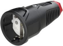 PCE Taurus2 Gummi-Kupplung nat IP20, gerade, schwarz/rot (2510-sr)