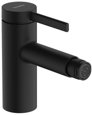 hansgrohe Zesis S Einhebel-Bidetmischer mit Zugstangen-Ablaufgarnitur, Messing, 5 l/min, Mattschwarz, (74200670)