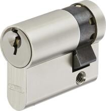 ABUS A93 Halbzylinder, Anbohrschutz, inkl. 3 Schlüssel, Nickel pearl (86149)