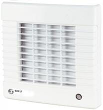 Siku AZTL Serie Kleinraum Axialventilator mit automatischer Jalousie Ø 100 mm, Kugellagermotor, mit Nachlaufrelais einstellbar von 2 bis 30 Minuten, automatische Jalousie, weiß (27521)