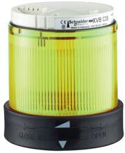 Schneider Electric LED Signalsäule mit Dauerlicht, 24 V AC DC, Ø 70 mm, gelb (XVBC2B8)