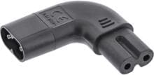 InLine Netzadapter IEC 60320 C8 / C7, links/rechts gewinkelt 2pol. (16723I)