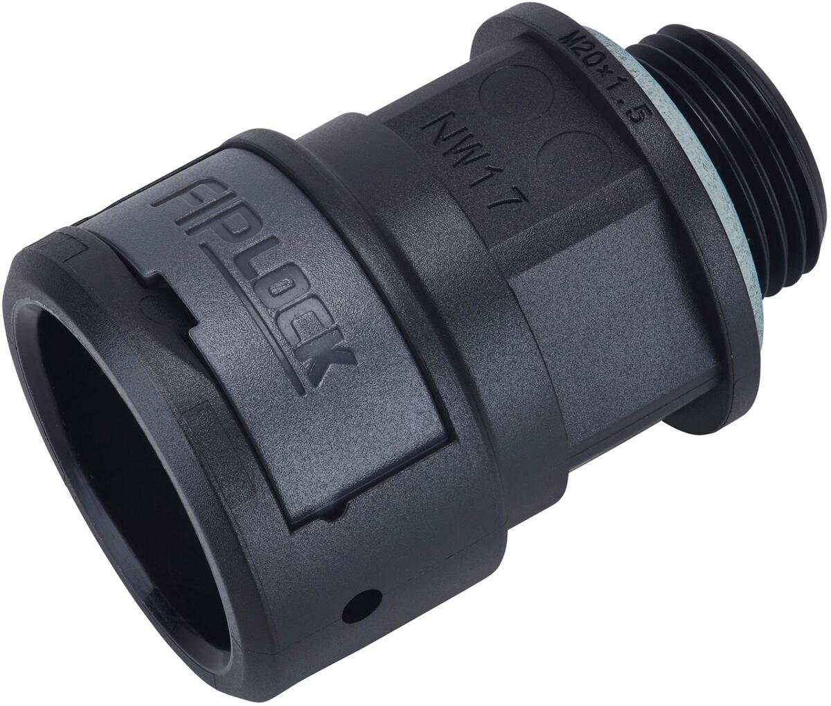 Fränkische ASPA-10M20PB Kunststoff-Verschraubung, M20 x 1,5, 11mm, 40mm, schwarz (4890305400), 10 Stck.