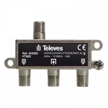 Televes VT36D 3-fach F-Verteiler, für CATV-Signale (453203)