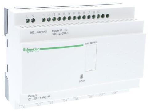 Schneider Electric SR2E201FU SPS-Steuerrelais, Zelio Logic, kompakte Ausführung, 20 E/A, 100 bis 240 VAC, Uhr