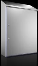 Rittal HD 1316.600 Kompakt-Schaltschrank, BHT: 810x1050(H1)x1221(H2)x300 mm, Edelstahl, 1.4301, mit Montageplatte, mit scharnierter Tür und Silikondichtung