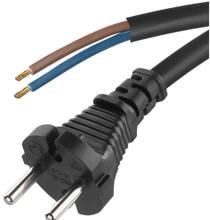 EMOS Netzkabel, H05RR-F, Gummi, schwarz 