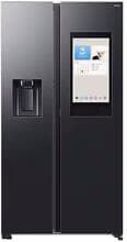Samsung RS90F66BEFEF Stand Side-by-Side Kombination, 91,2 cm breit, 614 L, NoFrost+, Festwasseranschluss, WiFi, Wasserspender & Eiswürfelbereiter, Premium Black Steel