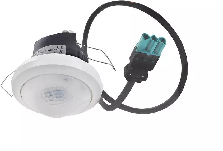 Theben theRonda P360 Slave S GST Präsenzmelder (PIR) Deckenmontage innen, 360° rund, 24 m, 1 Kanal Licht, Kabel und Wieland GST18 Stecker, Secondary,