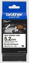 Brother HSE-211E Schrumpfschlauch schwarz/weiß, 5,2mm, 1,5m (HSE211E)