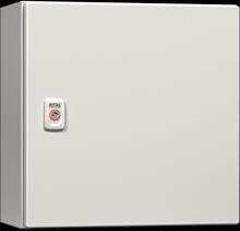 Rittal AX 1076.000 Kompakt-Schaltschrank, BHT: 600x760x210 mm, Stahlblech, mit Montageplatte, eintürig, zwei Vorreiberverschlüsse