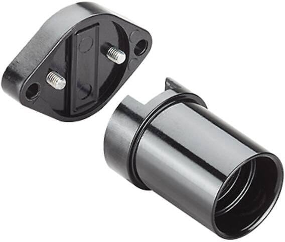 Bachmann Illu-Fassung E14 mit Befestigungssockel, schwarz (740.010)