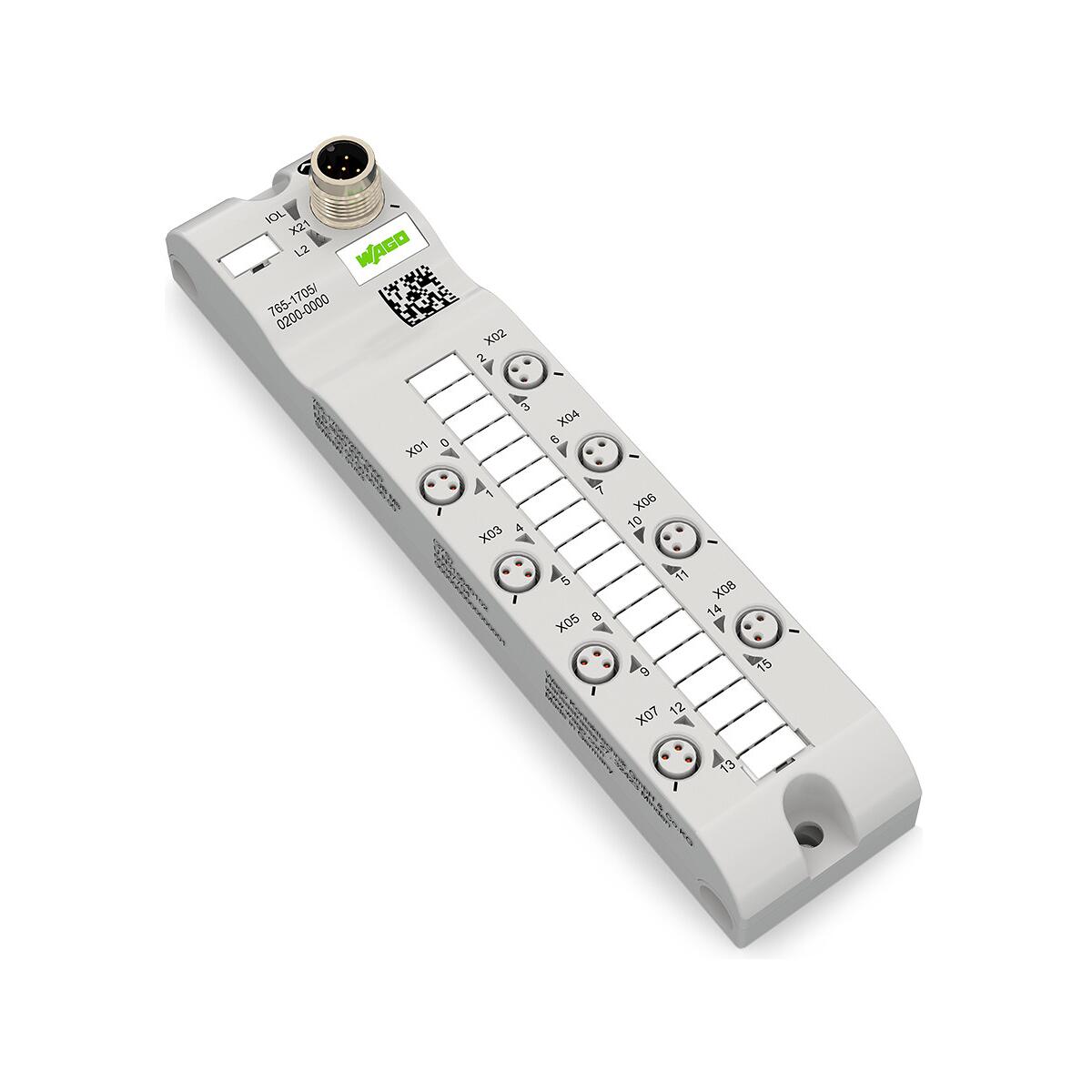 Wago 765-1705/200-000 8-Kanal-Digitalein-/-ausgang, IO Link Class B Hub, 24VDC/2A, 8xM8-Anschluss, HubLine, IP67