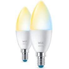 Wiz Wi-Fi BLE 40W C37 E14 927-65 TW 2PF/6 LED-Lampe in Kerzenform, 4,9W, 470lm, 2700-6500K, satiniert (929002448732)