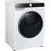 Samsung WW90T986ASE/S2 9kg Frontlader Waschmaschine, 1600 U/min, QuickDrive, weiß/schwarz mit Inox Dekor