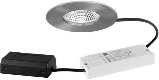 Brumberg BB20 LED-Einbaudownlight DALI dimmbar, 230V AC, 7W, 620 lm, 3000K, rund, starr, nickel (41480153)