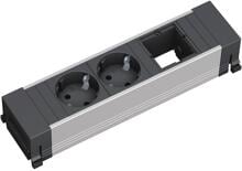 Bachmann POWER FRAME Steckdosenleiste, 2xSchuko, GST18i3 Stecker, schwarz (916.000)