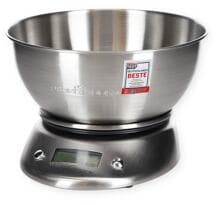 ProfiCook PC-KW 1040 Digitale Küchenwaage, 2L Schüssel, LCD-Display, Tara-Funktion, Edelstahl (501040)