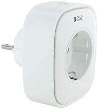 Delta Dore Smarte Steckdose F (EU) 16A, 230V, kunststoff, mit Verbrauchsmessung und -verlauf, weiß (EASY PLUG F16EM)