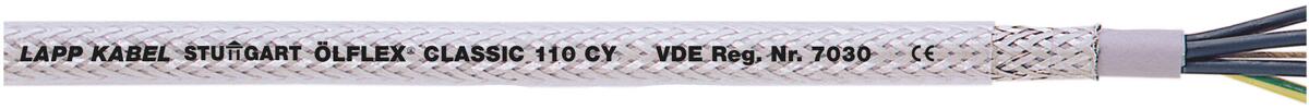 Ölflex Classic 110 CY lapp 1135303 afgeschermde stuurleiding 3x1,5 mm² 3G1,5 I afgeschermde kabel 3-aderig stuurkabel buitenmantel transparant