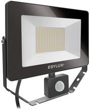 Esylux LED-Strahler 50 W, 3000 K, schwarz, Bewegungsmelder (EL10810893)