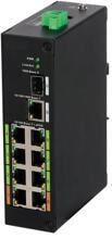 Burg Guard BWnet-10931 BURG-GUARD Gigabit, 10-Port,8x PoE af/at,max.150W, 10x 10/100/1000 Mbit Switch, 2x Uplink Port ( 579732 )