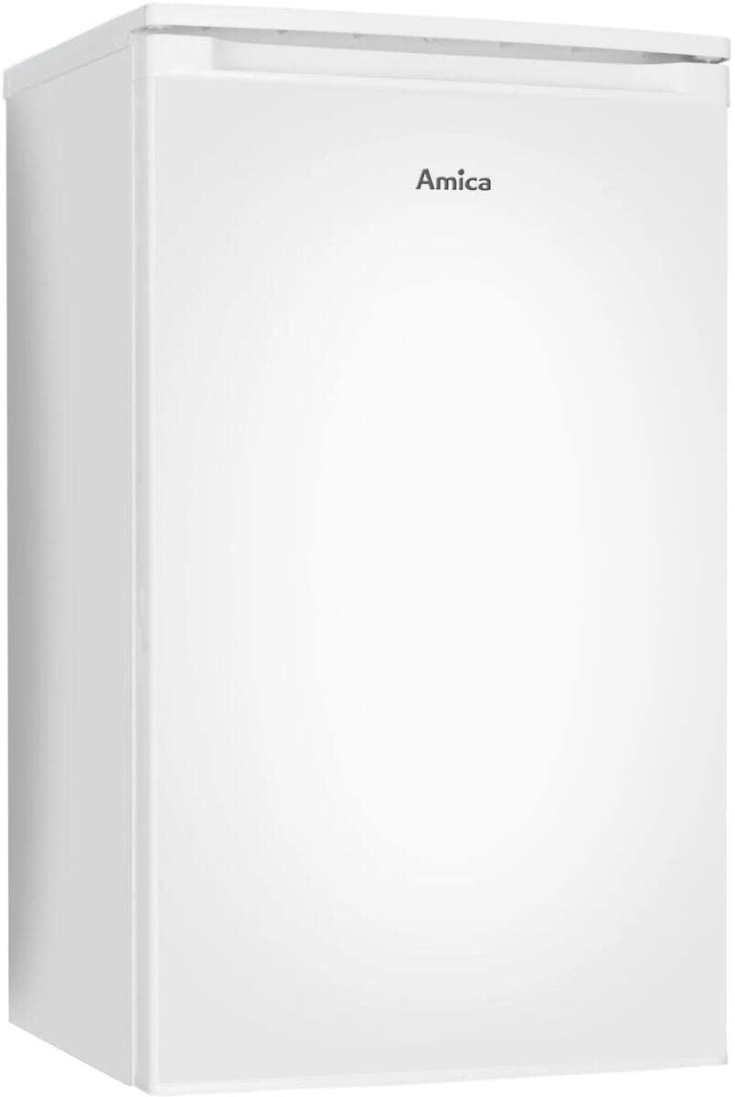 Amica KS 361 155 W Standkühlschrank, 48 cm breit, 83 L, mit Gefrierfach, Glühbirne, Desfrost automatisch, Gemüsefach, weiß (1194410)