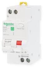 Schneider R9D01616 FI/LS-Schalter Resi9 2-Polig, 16A, B-Charakteristik, 30mA, Typ A, 6kA