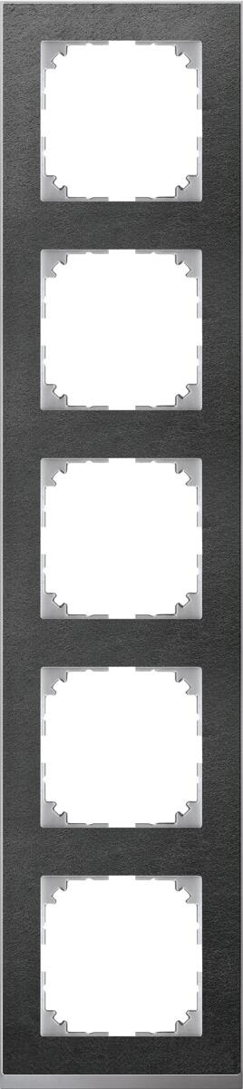 Merten Rahmen M-Pure Decor, 5fach, Schiefer/alu (MEG4050-3669)