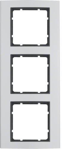 Berker 10133004 Rahmen, 3fach, B.3, Alu/anthrazit matt, Aluminium eloxiert