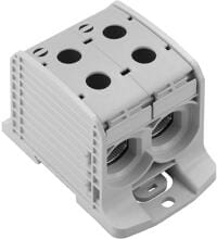 Weidmüller WPD 232 2X185/2X185 GY Potentialverteilerklemme, Schraubanschluss, 185qmm, 353A, 1000V, 4 Anschlüsse, lichtgrau (2502800000)