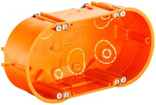 Kaiser 9062-02 Doppel-Geräte-Verbindungsdose, Tiefe: 47mm, orange