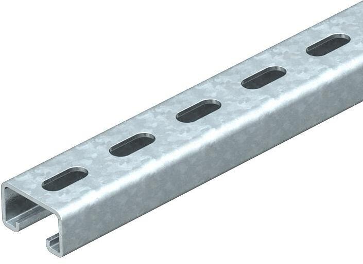 OBO Bettermann MS5030P0300FT Profilschiene, gelocht, Schlitzweite 22mm, 30x50x300mm, Stahl (1121243)