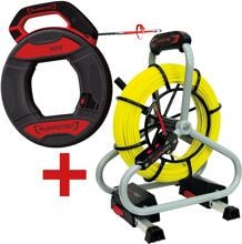 Runpotec Profi-Set Aktion Glasfaserstab Ø 4,5 mm, 60 m Gewinde RTG Ø 6 mm mit Haspel, Runpo 5, 30 m (11120)